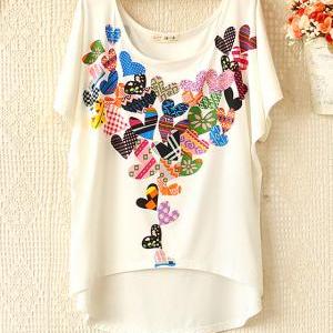 The Color Of Love Round Collar Short Sleeve T-shirt Bat on Luulla